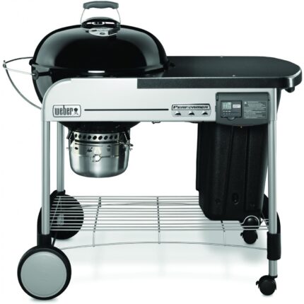 Weber Performer Deluxe 22-Inch Freestanding Charcoal Grill w/ Touch-N-Go Ignition - Black - 15501001
